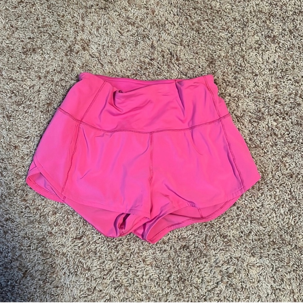 Sonic Pink Lululemon Speed Up Shorts 2.5